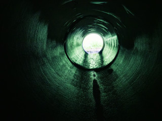 Drainage pipe under the highway