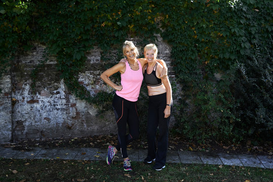 Grey hair fitness ladies.