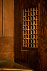 old confessional in the church - obrazy, fototapety, plakaty