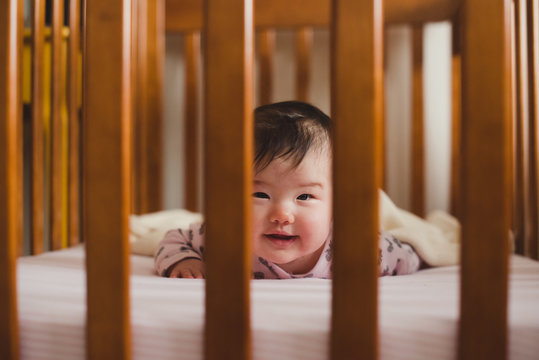 Baby in crib