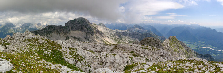 Fototapeta na wymiar Slowenien Wandern Alpen Berge Natur Panorama Sommer
