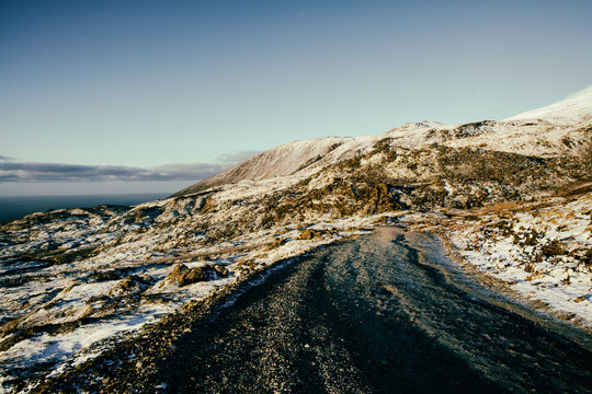 Off-Roading Through Icelandic Backcountry on Cold Fall Morning