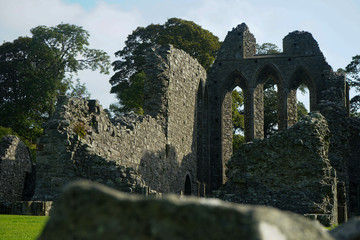 Fototapeta na wymiar Inch Abbey ruins, Down, Northern Ireland