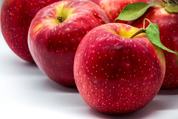 Several Pieces of Red Apple Fruit 
