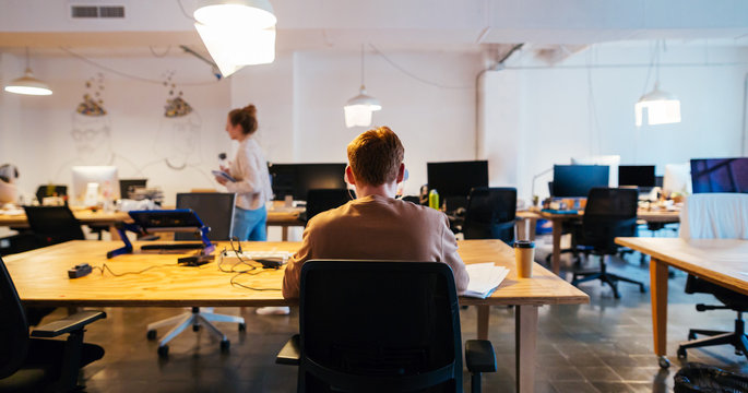 Young people working in a cool workplace.