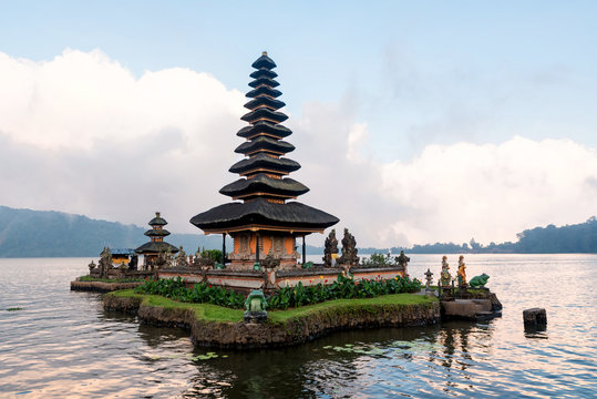 Balinese temple on lake