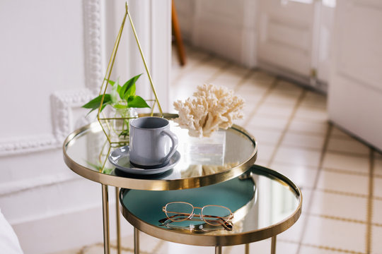 Bedside table.