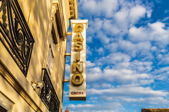 Casino sign in Deauville, France