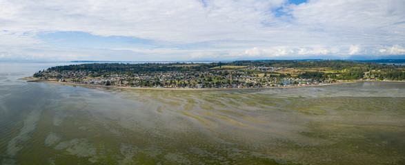 Birch Bay Aerial View Northwest Washington State Coastline