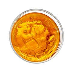 Whiskey glass, top view