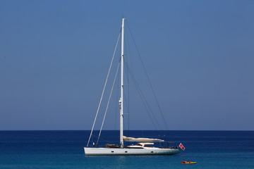 Fototapeta premium Mallorca Palma de Mallorca Majorca beach yachts boats ships