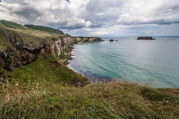 Obraz premium Carrick-a-Rede Bay, Northern Ireland, UK, 2017