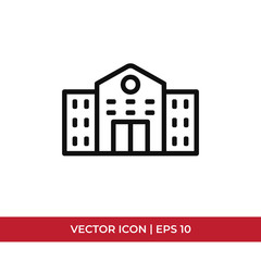 University vector icon in modern design style for web site and mobile app