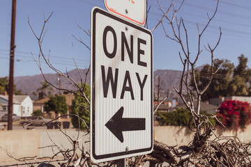 One Way Sign, Los Angeles, California