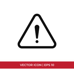 Warning vector icon in modern design style for web site and mobile app