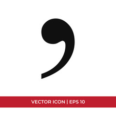 Comma vector icon in modern design style for web site and mobile app
