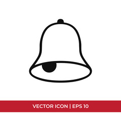 Bell vector icon in modern design style for web site and mobile app