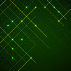Abstract background of lines with glow points