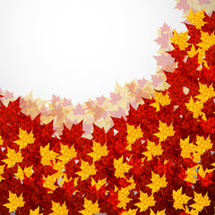 Autumn background of maple leaves. Colofrul image, vector illustration eps 10