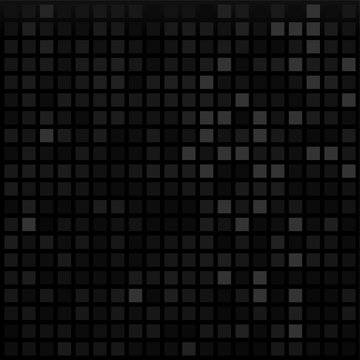 Black background with squares, vector geometric pattern © vladystock