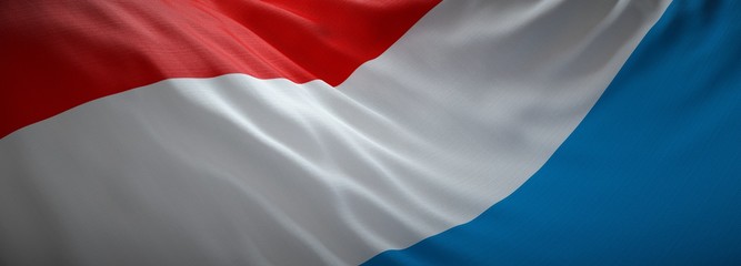 Official flag of Luxembourg. Web Banner