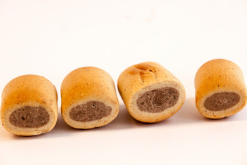 sweet dog cake on a white background