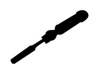 silhouette of chisel