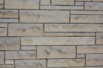 Decorative Limestone Brick Wall Textured Design