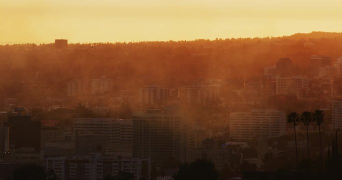 Slow motion of thunderbirds fly celebrating upcoming film &lsquo;Captain Marvel&rsquo; representing the honor of the men and women serving in the armed forces in Los Angeles, California. 