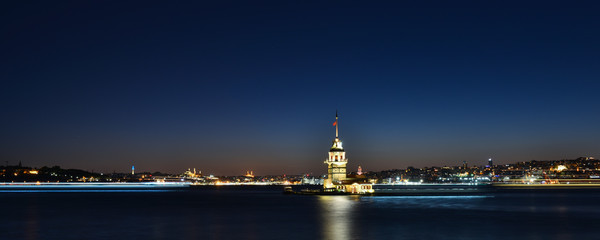 Maiden's Tower in Istanbul, Turkey (KIZ KULESI - USKUDAR)