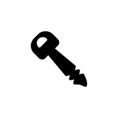 Key icon. Door opened sign
