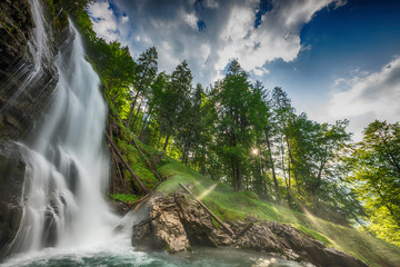 Nature and beautiful waterfalls, travel concept