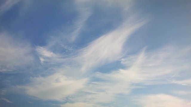 Time lapse of clouds in the sky on a sunny day