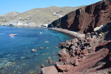 Red Beach Santorin Cyclades Grèce