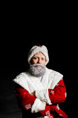 Portrait of a brutal mature Santa Claus