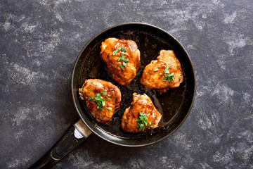 Sweet and spicy honey grilled chicken thighs