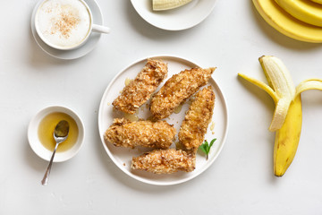 Deep fried bananas