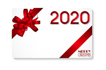 2020 Happy New Year and Merry Christmas Background. Vector Illustration