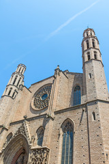 The Santa Maria del Mar church, in the Ribera district of Barcelona, built between 1329 and 1383,...