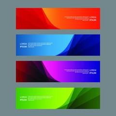 Naklejka premium Vector Abstract design banner web template