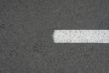 New asphalt texture with white dashed line