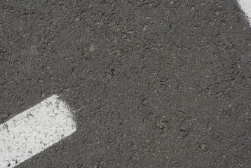 New asphalt texture with white dashed line