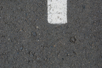 New asphalt texture with white dashed line