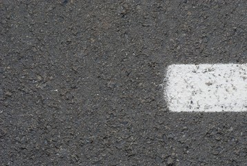 New asphalt texture with white dashed line