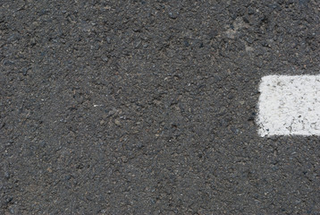New asphalt texture with white dashed line