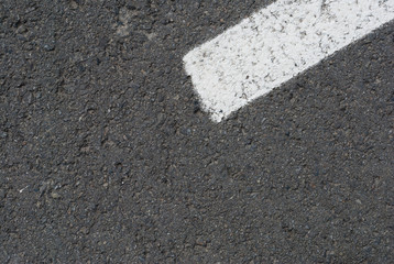 Fototapeta premium New asphalt texture with white dashed line