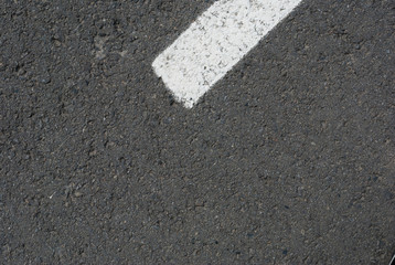 Fototapeta premium New asphalt texture with white dashed line