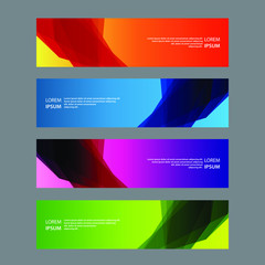 Naklejka premium Vector Abstract design banner web template