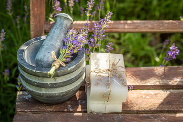 Handmade and aromatic lavender soap good for skin