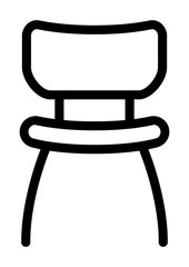 gz461 GrafikZeichnung - german: Stuhl Symbol. english: chair icon. close-up - simple template isolated on white background - xxl g8509